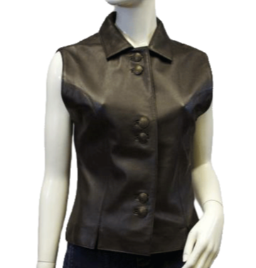 Saguaro West Womens Vest Brown Leather Size S SKU 000038