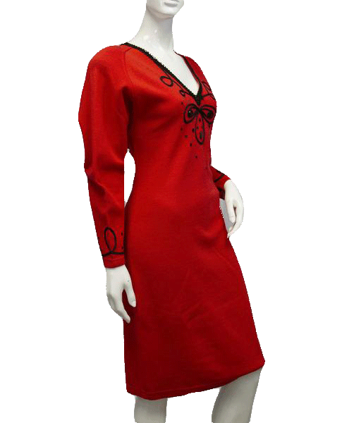 Outlander 70's Dress Red Knit Size M SKU 000089