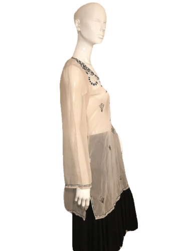 Designers on a Dime Beaded and Sheer 3/4 Length Sleeve Top SKU 000128