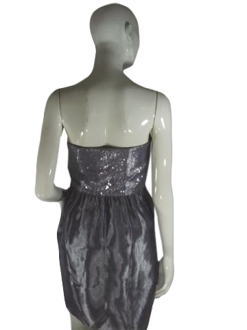 Load image into Gallery viewer, Calvin Klein Silver Sequined Dress size 2 SKU 000194-2
