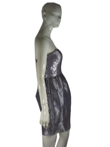 Load image into Gallery viewer, Calvin Klein Silver Sequined Dress size 2 SKU 000194-2
