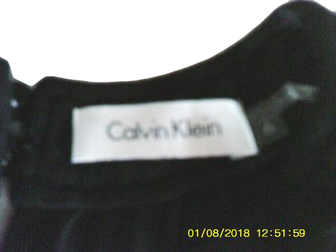 Load image into Gallery viewer, Calvin Klein Black/Flower Pattern Overlay Size 6 SKU 000194-4
