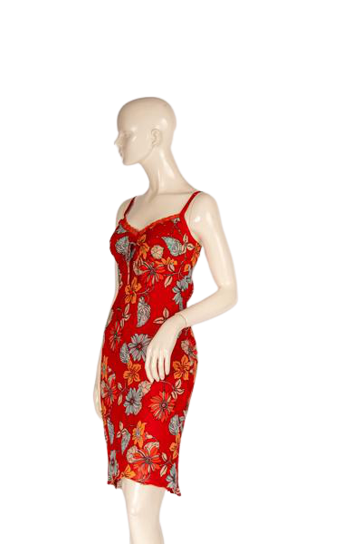Load image into Gallery viewer, Sharagano Paris Dress Orange Light Blue Size S SKU 000309-10
