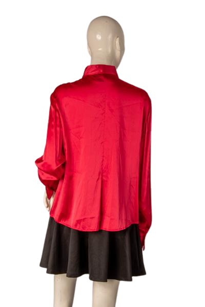 Linda Allard for Ellen Tracy Women's Blouse Red Size 16 SKU 000306-18