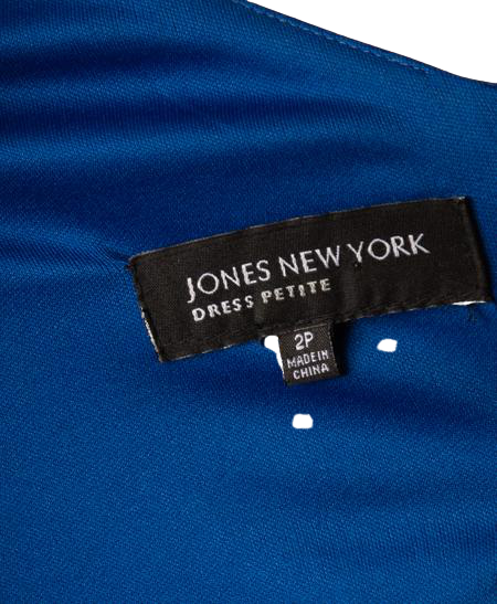 Jones New York Dress Royal Blue Size 2P SKU 000309-12