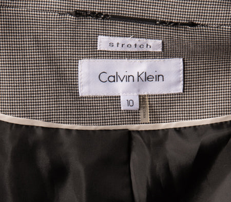 Load image into Gallery viewer, Calvin Klein 70&amp;#39;s Jacket Black/White Checked Size 10 SKU 000231-12
