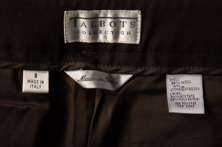 Load image into Gallery viewer, Talbots Dark Brown Dress Pants Size 8 SKU 000120
