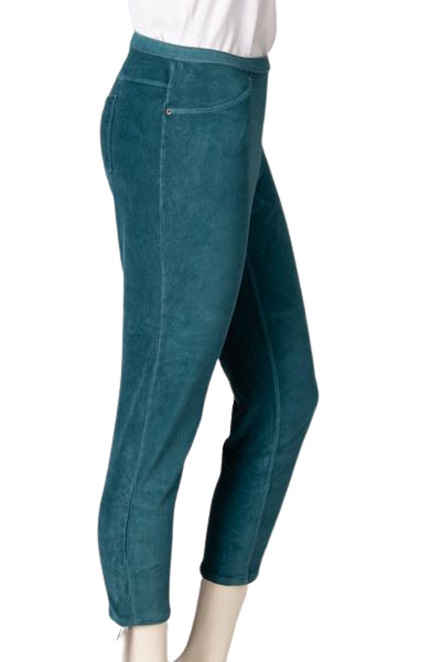 Load image into Gallery viewer, Hue 70&amp;#39;s Ribbed Leggings/Pants Dark Turquoise Size XL SKU 000276-11
