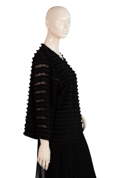 Alfani Textured Ottoman-Ribbed Cardigan Black Size L SKU 000290-16
