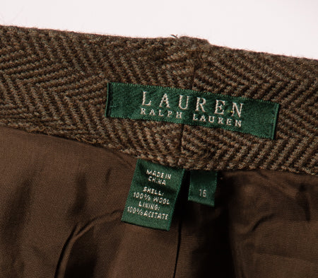 Ralph Lauren Women's Pants Brown & Tan Size 16 NWT SKU 000287-1