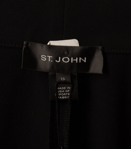 St John Women's Pants Black Size 16 NWT SKU 000287-8
