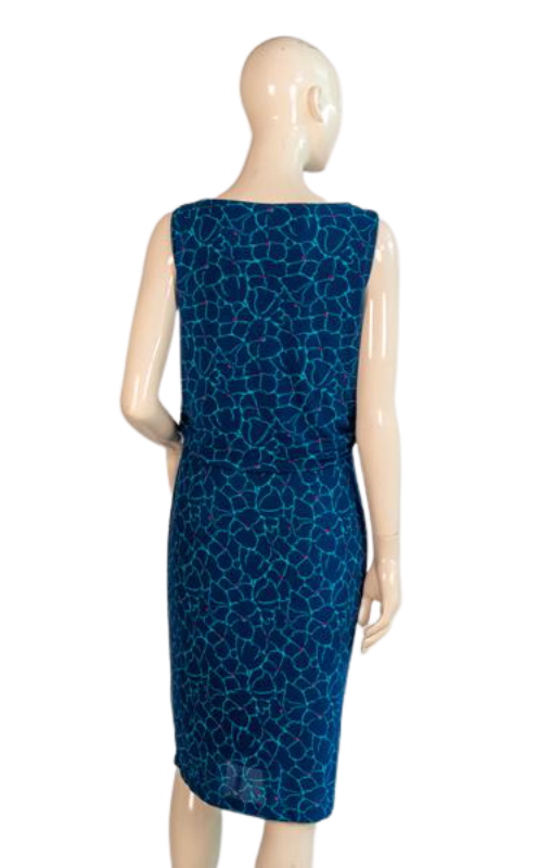 Talbots Dress Blue Floral Print Size S SKU 000288-5