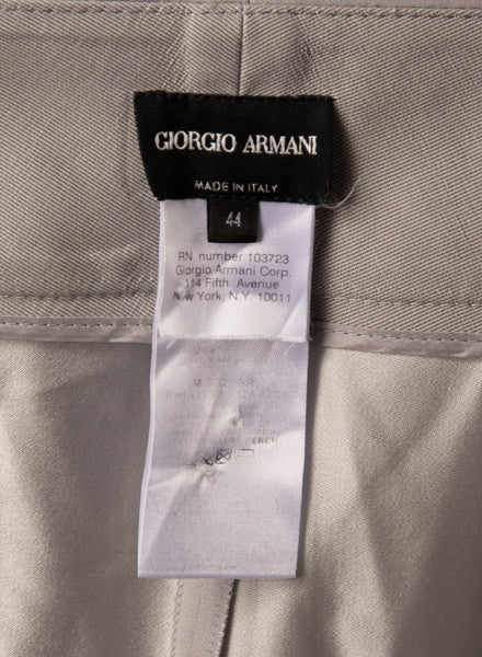 Giorgio Armani 90's Women's Pants Light Grey Size 14 DKU 000287-10