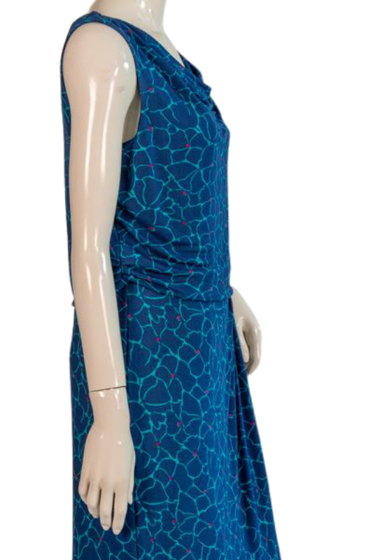 Talbots Dress Blue Floral Print Size S SKU 000288-5
