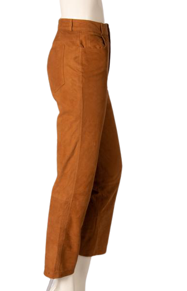 DKNY Women's Pants Leather Brown Size 8 SKU 000287-12