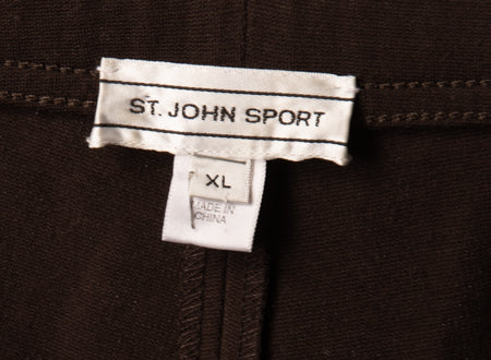 St John Women's Pants Dark Brown Size XL SKU 000289-2