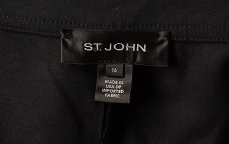 St John Women's Pants Black Size 16 NWOT SKU 000289-5