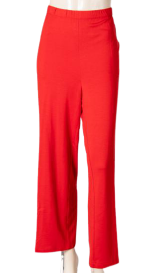 St John Spa Women's Pants Red Size L NWOT SKU 000289-9