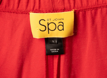 St John Spa Women's Pants Red Size L NWOT SKU 000289-9