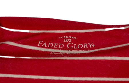 Faded Glory Top Red/white Size XL SKU 000300-3