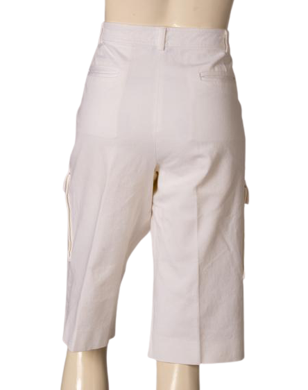 St John Women's Cargo Shorts White Size 16 NWOT SKU 000289-13