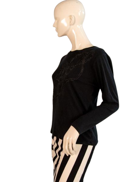 Load image into Gallery viewer, Ralph Lauren Shirt Black Embellished Size M SKU 000294-10
