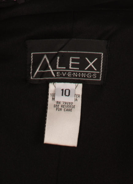 Alex Evenings 80's Dress Black Size 10 SKU 000309-8
