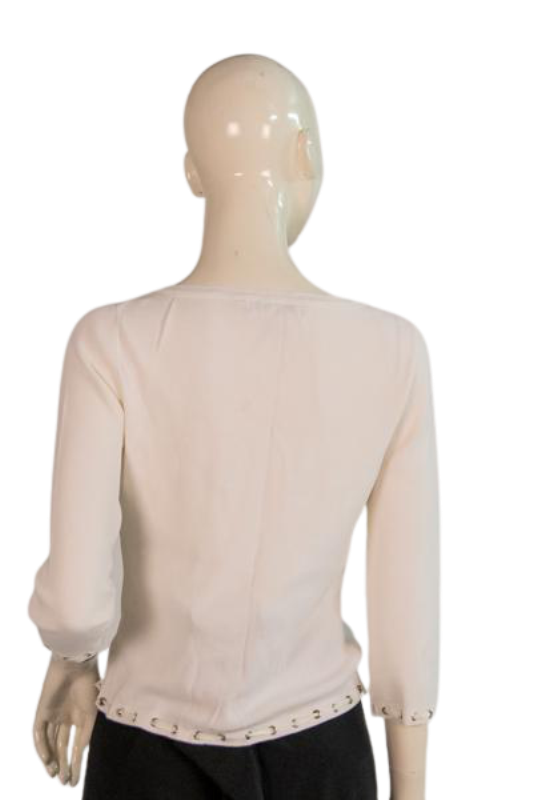Newport News 80's Top Long Sleeves White M SKU 000290-2