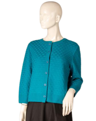 St John Women's Sweater Blue Green Size L SKU 000306-12