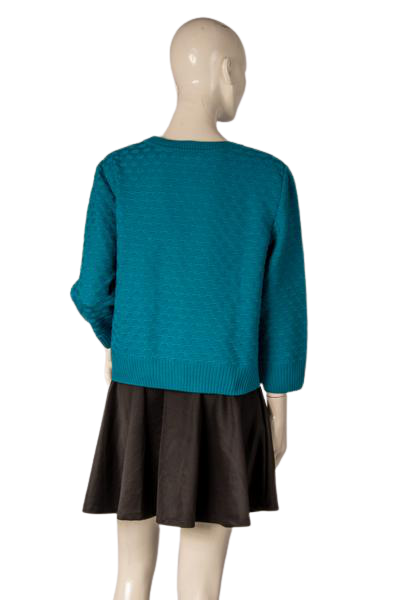 St John Women's Sweater Blue Green Size L SKU 000306-12