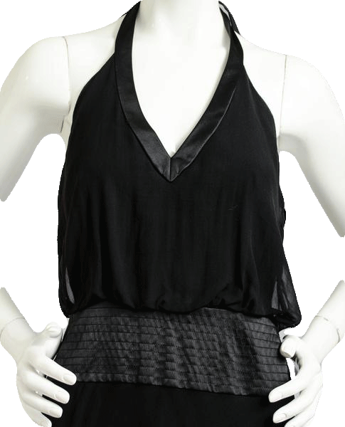 Load image into Gallery viewer, Little Black Silk Halter Dress Size 6 (SKU 000085)
