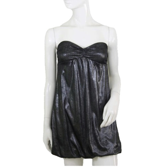 Guess Jeans Metallic Black Strapless Dress Size Small SKU 000167