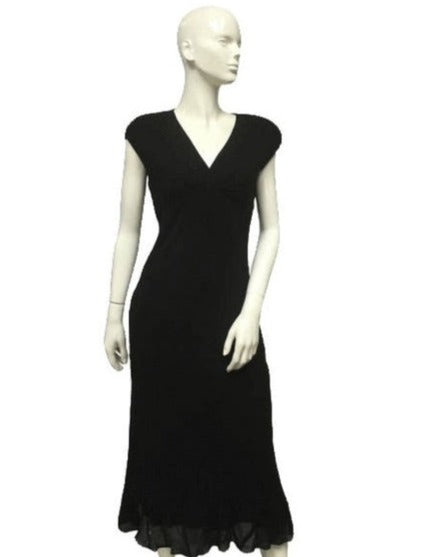 Jones New York 70's Black Dress Size 6 SKU 000061 Designers On A Dime Jones New York 70's Black Dress Size 6 SKU 000061 Designers On A Dime
