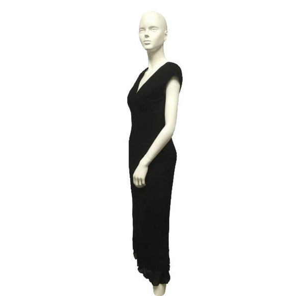 Jones New York 70's Black Dress Size 6 SKU 000061 Designers On A Dime Jones New York 70's Black Dress Size 6 SKU 000061 Designers On A Dime