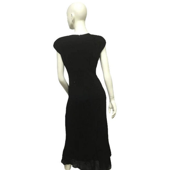 Jones New York 70's Black Dress Size 6 SKU 000061 Designers On A Dime Jones New York 70's Black Dress Size 6 SKU 000061 Designers On A Dime