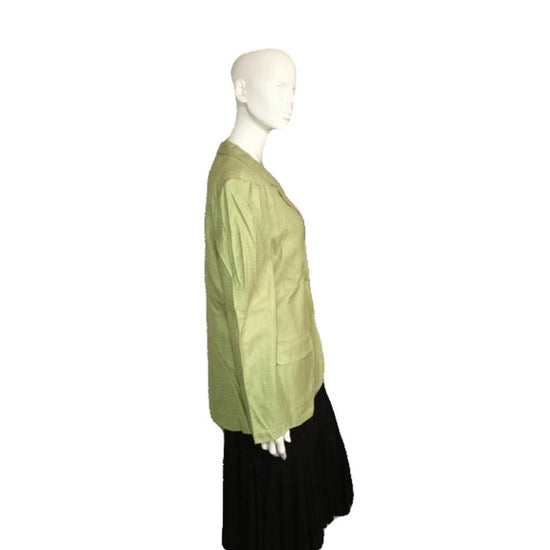 Joan Leslie 70's Lime Green Long Sleeve Blazer Size 12 SKU 000151