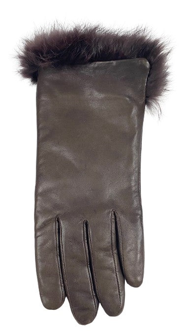 Mercer and Madison Woman Leather Gloves Brown Size L SKU 000355-8
