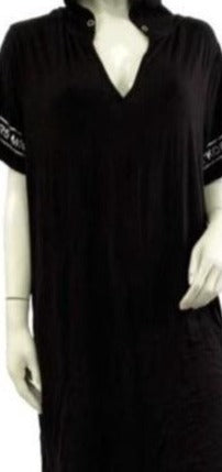 MICHAEL KORS Hooded Dress, Black and Silver, Size 2X, SKU 000150-1