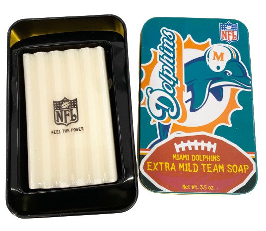Miami Dolphins Soap tin with Soap SKU 000362-5