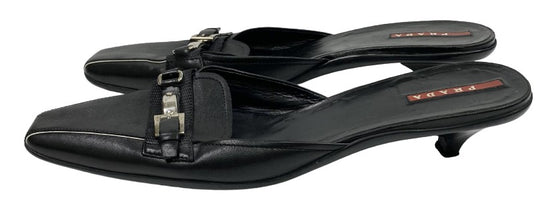 Shoes Prada Square Toes Black Size 40 SKU 000131