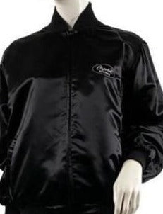SOLD HOLLYWOOD NOVELTIES Vintage Jacket Capital Records Black Silk, Size M SKU 000363-16