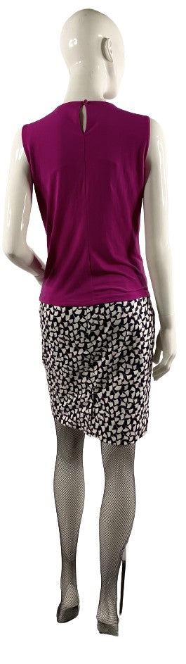 ANN TAYLOR Skirt, Black Patterned, Size 2P, SKU 000363-9