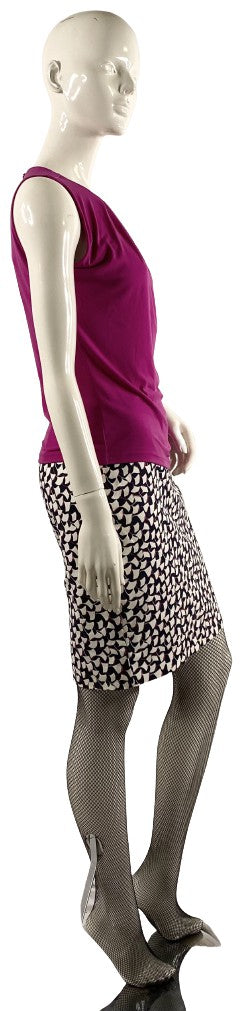 ANN TAYLOR Skirt, Black Patterned, Size 2P, SKU 000363-9