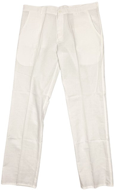 KIKE LINO Men's Pants, White Linen, Size 38, SKU 000313-10