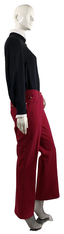 ST. JOHN Pants, Maroon, Size L, SKU 000353-4