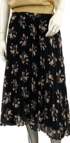 Calvin Klein Skirt Black Floral Print Size M  SKU 000354-01