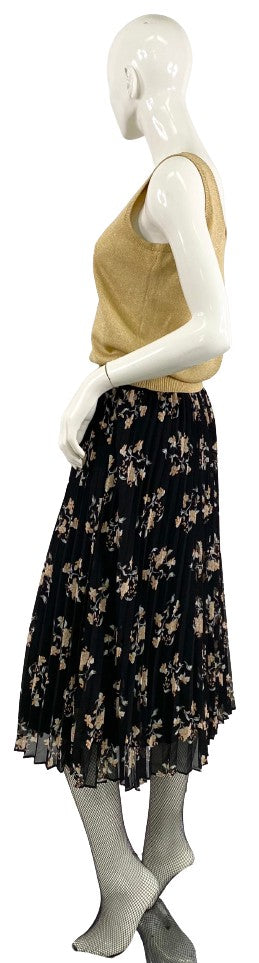 Calvin Klein Skirt Black Floral Print Size M  SKU 000354-01