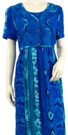 Carol Little Dress Vintage Blue Patterned Size 8  SKU 000354-09