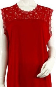 Liz Claiborne Top Red  Red Lace Size XLT  SKU 000354-14