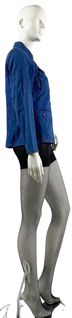 Load image into Gallery viewer, Talbots Jean Jacket Blue Size P  SKU 000343-8
